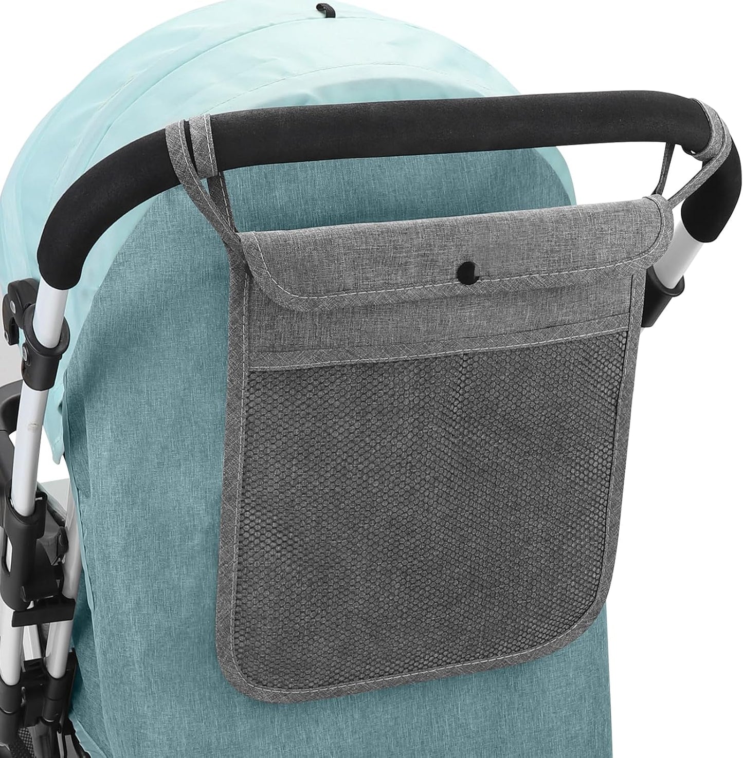 Accmor Universal Stroller Organizer, Mesh Bag Fits for Uppababy, Nuna, Britax, Doona Strollers, Non-Slip Adjustable Stroller Mesh Cargo Net Storage Caddy Accessories