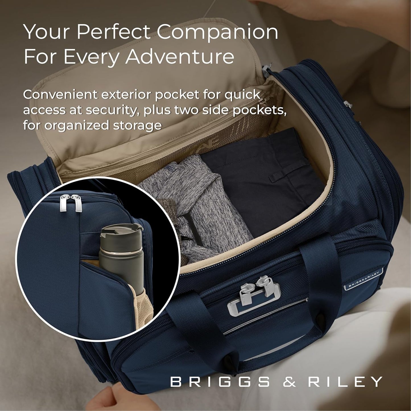 Briggs & Riley Travel Duffel Bag - Weekender & Overnight Luggage for Women & Men, Softside Bag