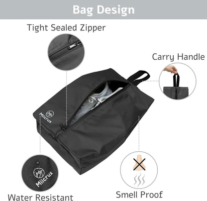 Travel Shoe Bag, Odor Absorbing Bag, Water Resistant, Shoe Storage, Organizer Shoe Pouch with Zipper for Men and Women