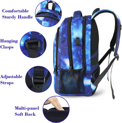 MATEIN School Backpack for Boys Girls, Anti Theft College School Laptop Bookbag for Students with USB Charging Port, Water Resistant Slim Travel Laptop Backpack Fits 15.6 In Computer Gifts for Men