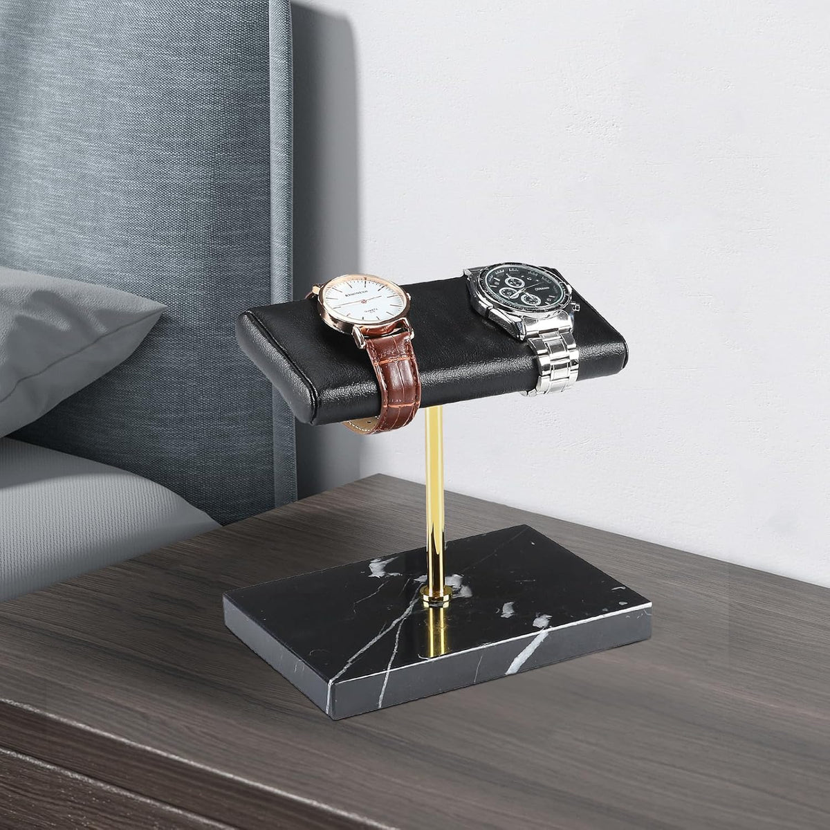 LYS&LYX Watch stand watch display stand watch holder watch Handcrafted watch holder (2--black/glod/black)