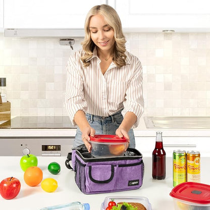 opux Lunch Bag Women Insulated, Adult Lunch Box Cooler, Lunch Box - Image 4