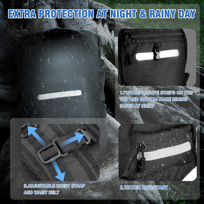 Zavothy 18L Multipurpose Hiking Backpack with 3L Water Bladder – Durable Hydration Backpack with Insulated Bladder Compartment, Hidden Helmet Holder & Rain Cover – for Hiking, Commuting, and Camping