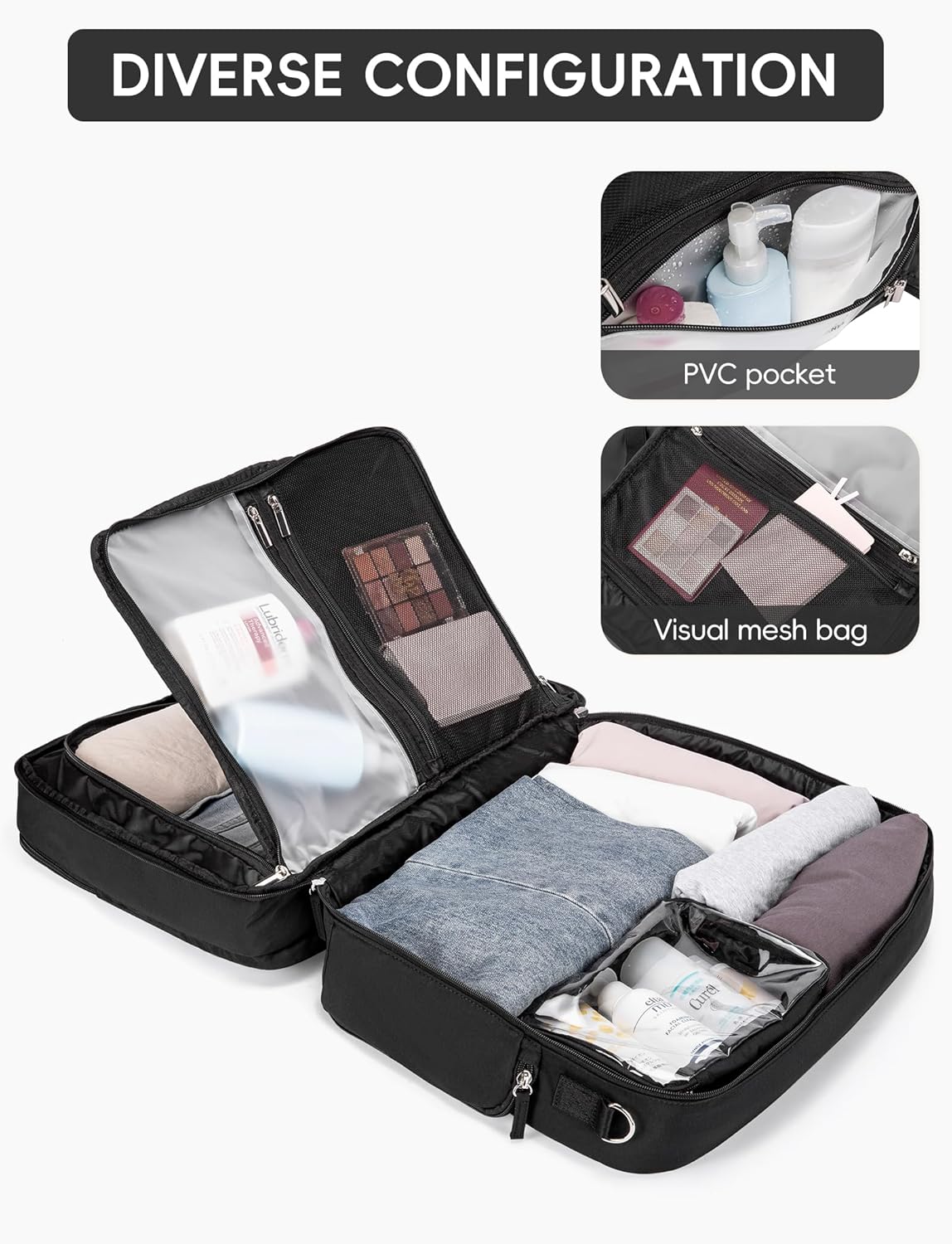 CLUCI Duffle Bag for Business Travel, Weekender Puffer Carry On With Shoe Compartment, Overnight Women's Bag With Laptop Storage