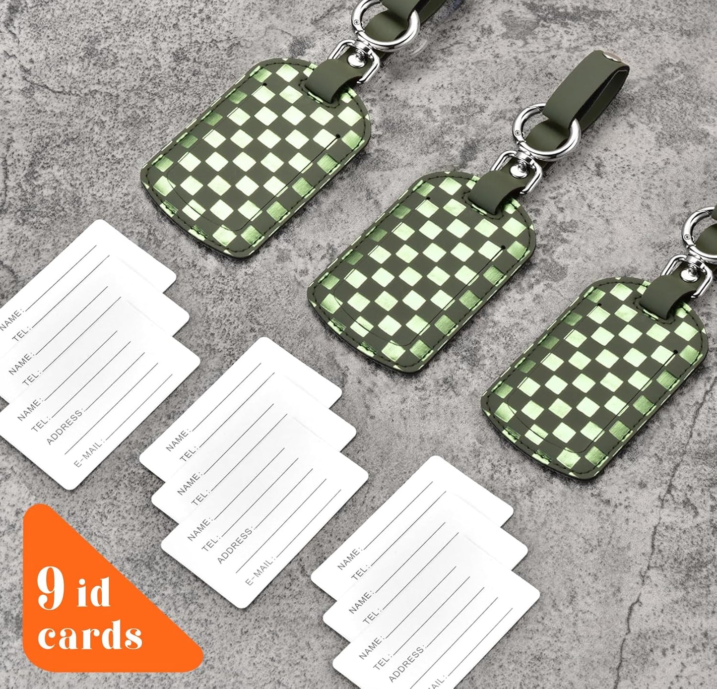 Luggage Tags for Suitcases Travel Accessories: Leather Luggage Tag 3 Pack TSA Approved, Airplane Travel Essentials for Men, Bag Tags for Luggage Long Flight Must Haves Travels Gifts Airport Essentials