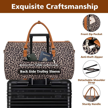 Garment Bag for Travel Convertible Carry On Garment Bag Large Travel Duffel Bags for Women 2 in 1 Hanging Suitcase Suit Travel Bags for Women & Men 3pcs Set