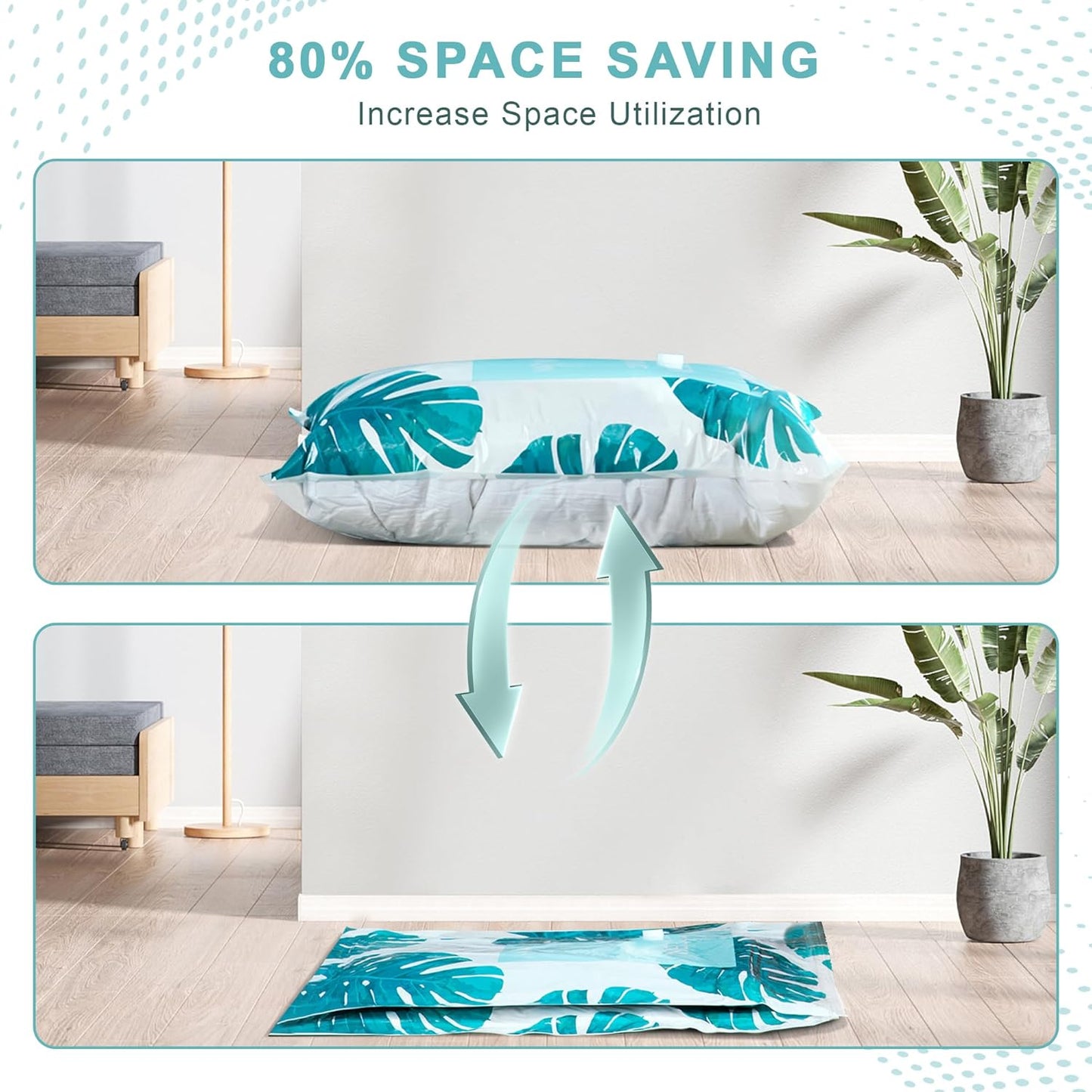 20 Pack Vacuum Storage Bags for Clothing Travel with Electric Pump, 4 Sizes Jumbo/Large/Medium/Small Space Saver Bags Vacuum Sealed for Luggage Blankets, Vacuum Seal Bags for Bedding Comforters