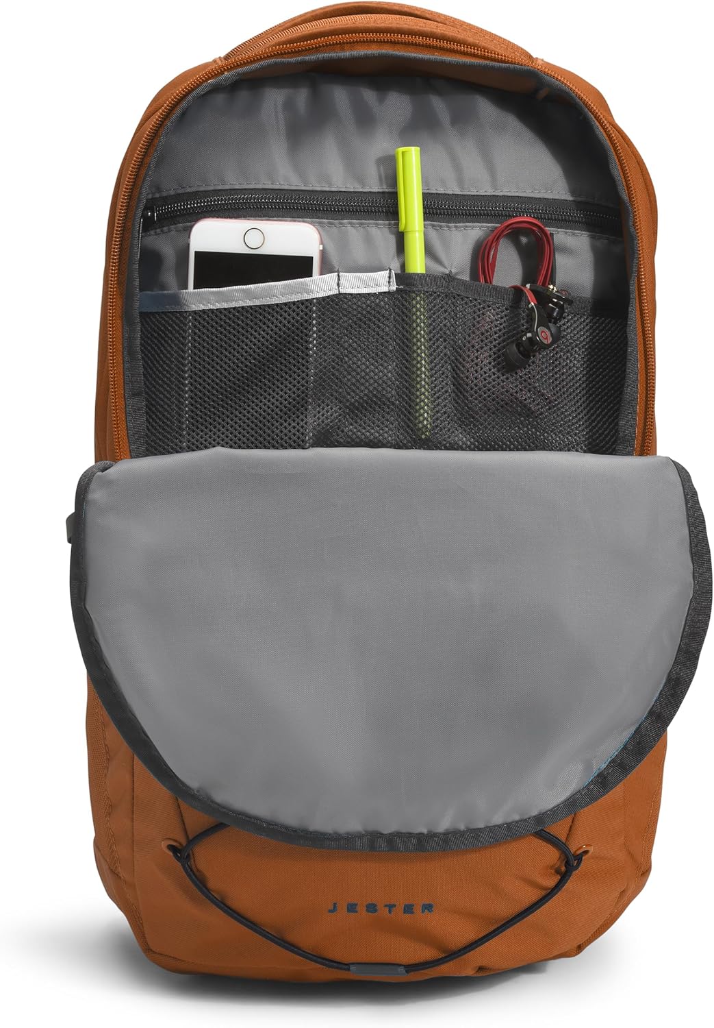 THE NORTH FACE Jester Everyday Laptop Backpack | Commuter Daypack with Water Repellent Finish, 16" Laptop Sleeve, Huge Main Compartment, Leather Brown/TNF Black-NPF, One Size