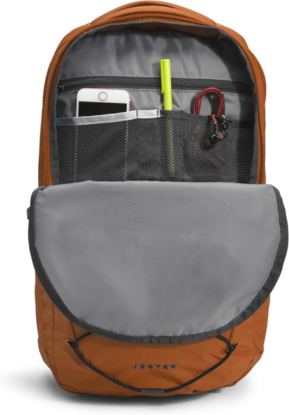 THE NORTH FACE Jester Everyday Laptop Backpack | Commuter Daypack with Water Repellent Finish, 16" Laptop Sleeve, Huge Main Compartment, Leather Brown/TNF Black-NPF, One Size