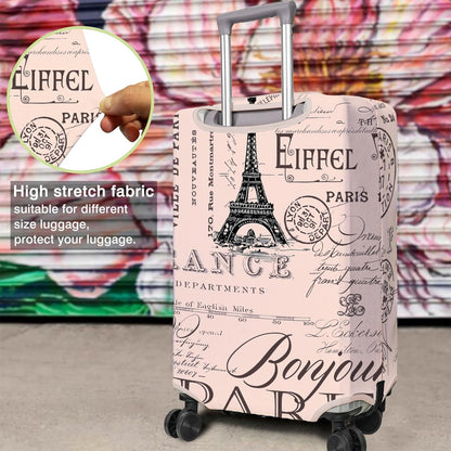Travel Luggage Cover Suitcase Protector Fits 18-32 Inch Wheel Covers PatternedTravel Related Items Flower Luggage Protector Elastic L
