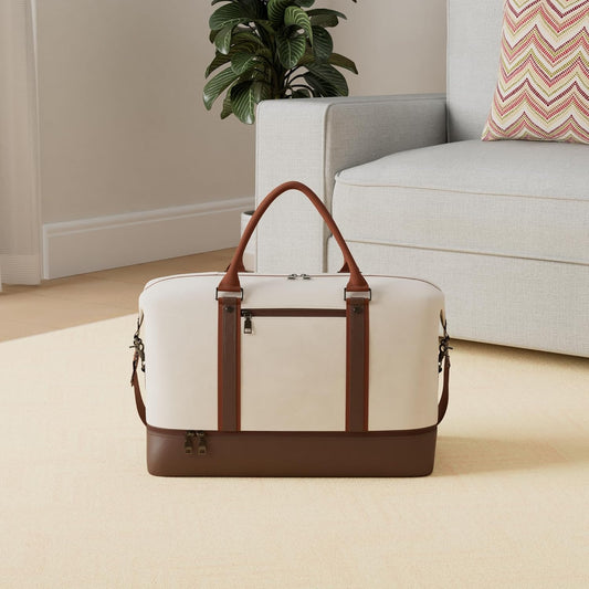 Weekender Overnight Bag Carry On Bag Travel Bag with Shoe Pouch