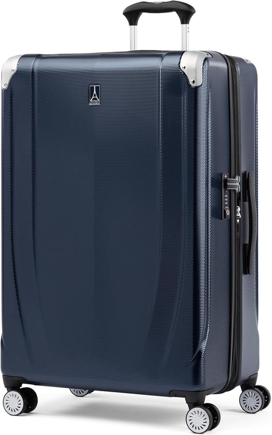 Travelpro Pathways 3 Hardside Expandable Luggage, 8 Spinner Wheels, Lightweight Hard Shell Suitcase, Checked Large 28 Inch, Royal Blue