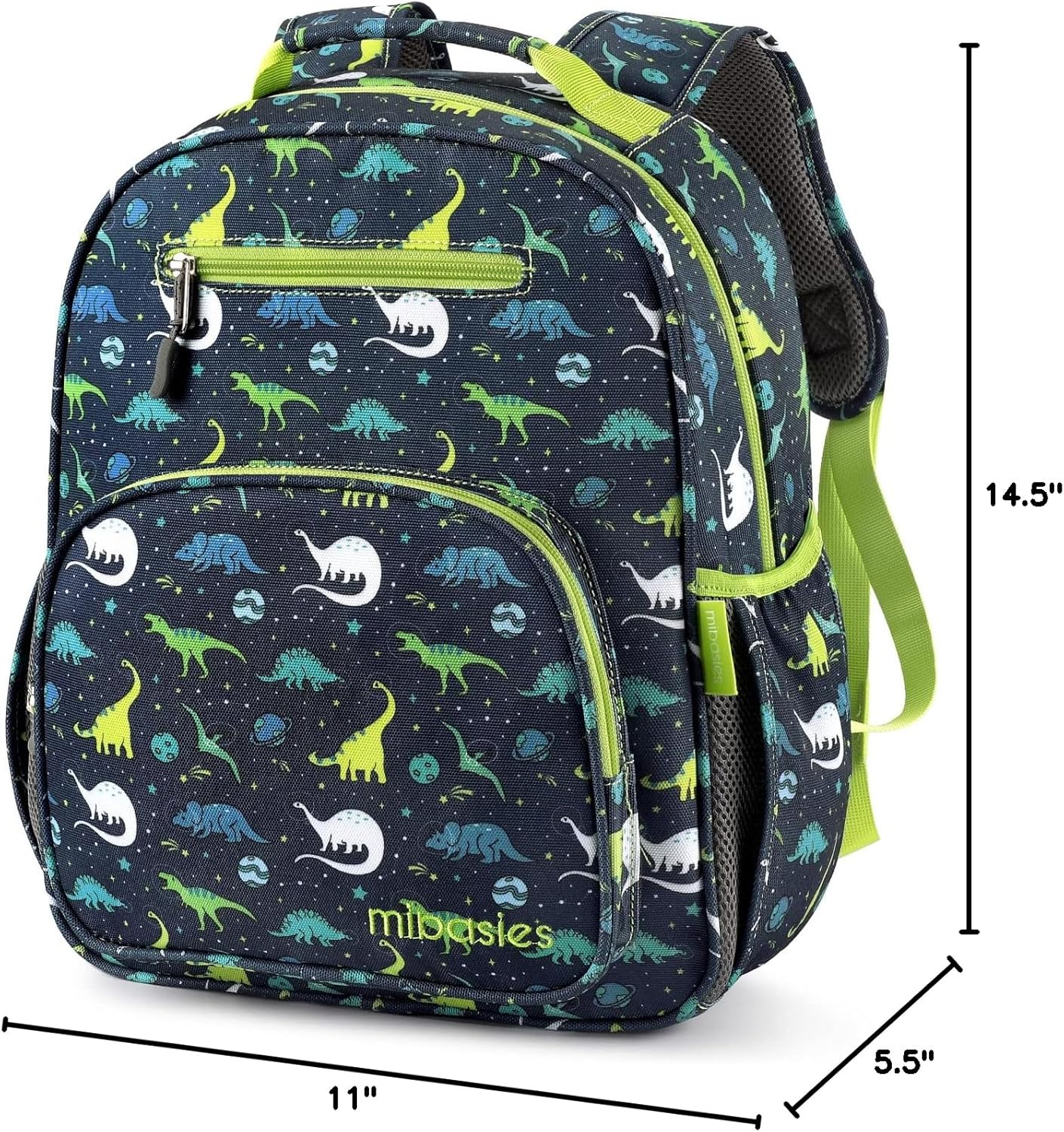 mibasies Boys Backpack 5-8: Lightweight Kids Backpacks Boys - Boy Bookbag for Elementary School - Galaxy Dinosaur