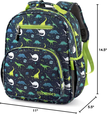 mibasies Boys Backpack 5-8: Lightweight Kids Backpacks Boys - Boy Bookbag for Elementary School - Galaxy Dinosaur