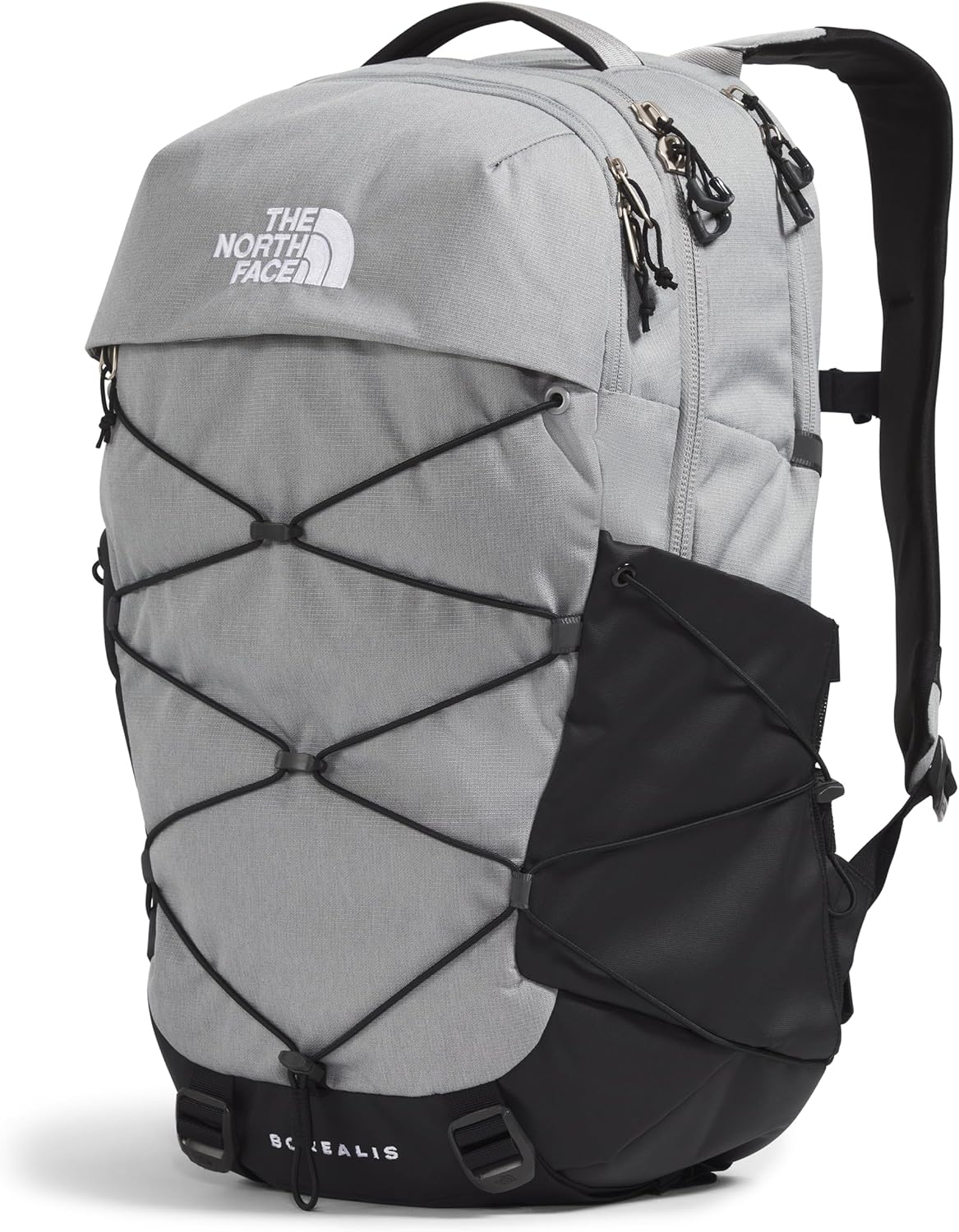 THE NORTH FACE Borealis Commuter Laptop Backpack | Water Repellent Finish, 16" Laptop Sleeve, Large Main Compartment for Everyday Carry, Meld Grey Dark Heather/TNF Black-NPF, One Size