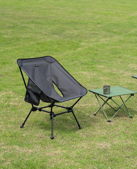 iClimb Ultralight Compact Camping Folding Beach Chair with Anti-Sinking Large Feet