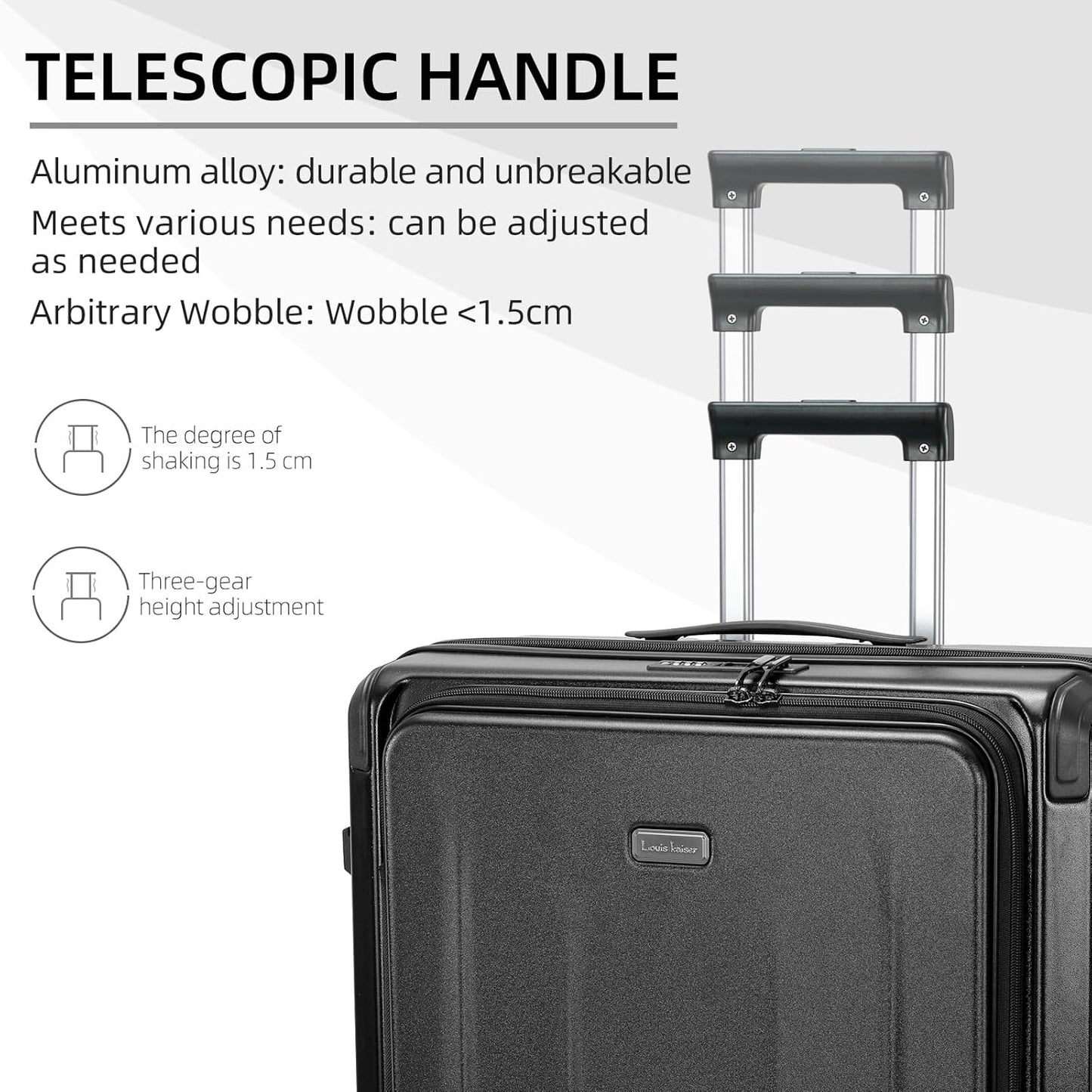 Premium Carry On Luggage, 20Inch&29 Inch Top Opening Airline Approved ABS+PC Hard Shell Suitcases with Silent Wheels, TSA Lock,Front Pocket and Wet-dry Separated Six-piece Set