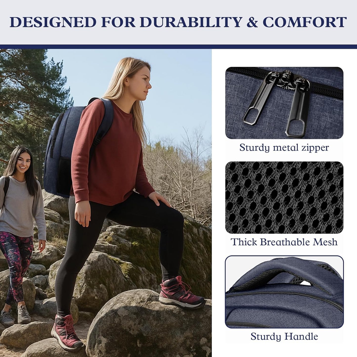 Extra Large Laptop Backpack, 17 Inch Travel Travel Backpack, Big Sturdy TSA-Friendly College School Computer Bag, Gifts for Men & Women Him Men Women, Blue