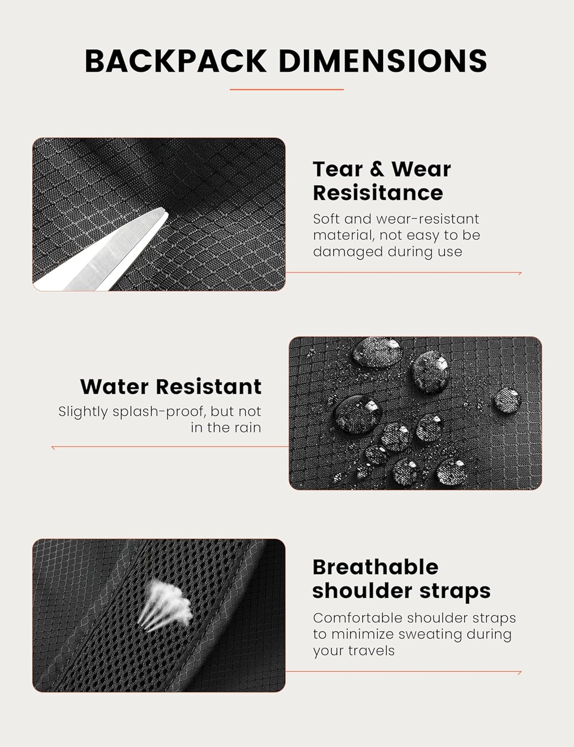 SKYSPER 15L Lightweight Small Hiking Backpack for Women Men, Foldable Travel Daypack, Packable Camping Backpack, Mini Outdoor Hiking Bag (Black)