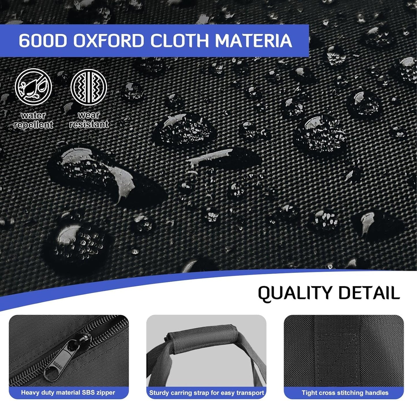 INFANZIA 50inch Sports Duffel Travel Bag, 138L Extra Large Duffel Luggage Bag with Upgrade Zipper, Water Resistant & Foldable Equipment Storage Bag for Camping Tent Tripod Fishing, 2PCS