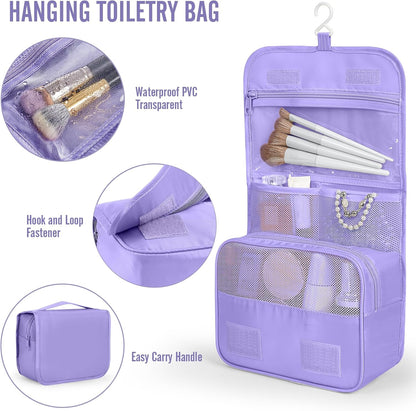 Veken 10 Set Packing Cubes for Travel Essential, Suitcase Organizer Bags in 4 Sizes, Carry-On Luggage Accessories with Large Laundry & Hanging Toiletry Bag, Must-Have for Airplane, Road Trip & Camping