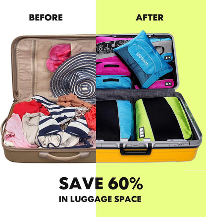 Packing Cubes Luggage Bags Organizer Durable Travel Accessories With Clothing Label