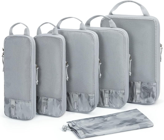 BAGSMART 6 Set /4 Set/2 Set Compression Packing Cubes for Travel, Lightweight Luggage Organizer Bags, Durable Space Saver Bags Travel Essentials