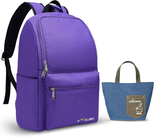 OMOUBOI Casual Daypacks Superbreak Backpack 14 inch Laptop Backpack for Women & Men Fits Tourism Business (Purple)