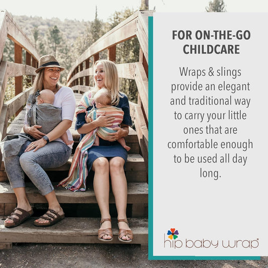 Hip Baby Wrap Ring Sling Baby Carrier for Infants and Toddlers - Beautiful, 100% Soft Cotton Baby Wraps Carrier for Babies 8-35 lbs - Perfect Baby Shower Gifts Moms and Dads - Nursing Cover (River)