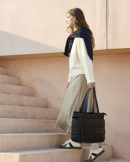 BAGSMART Tote Bag for Women, Lightweight Puffy Tote Bag - Image 5