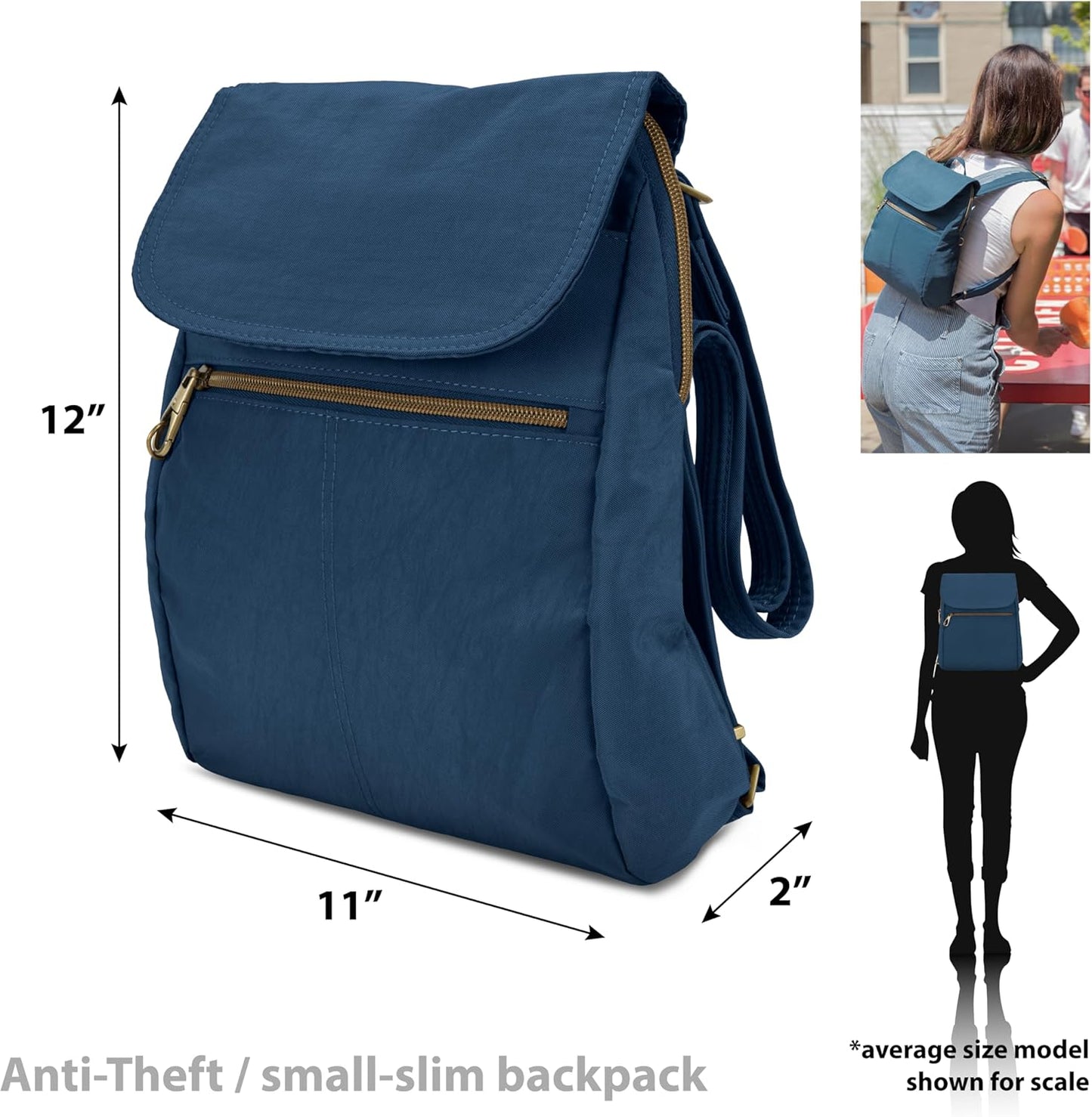 Travelon Anti-Theft Signature Slim Backpack