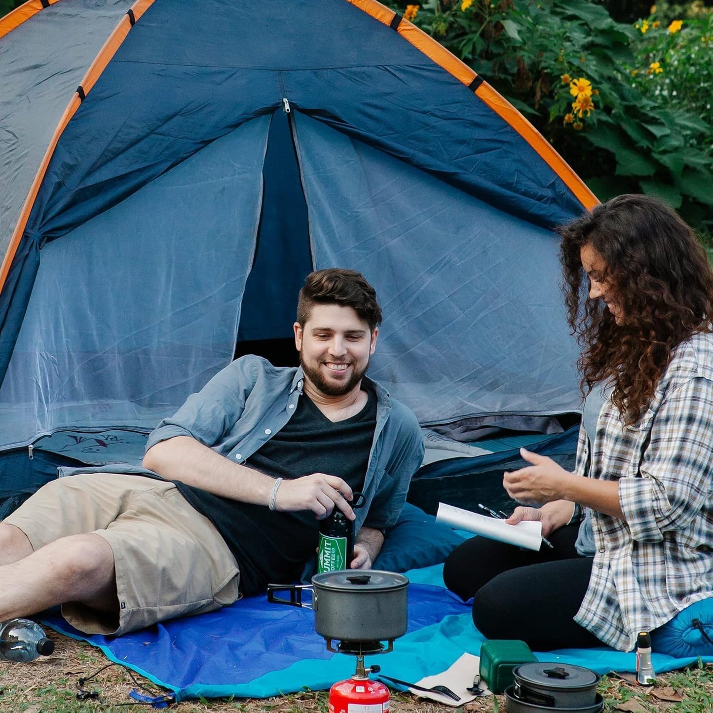 aiGear Camping Cookware Mess Kit, Non-Stick Camping Pan Pot Kettle, Lightweight Aluminum Camping Utensils, Collapsible Portable Camping Cooking Set for Outdoor Cooking Hiking Picnic