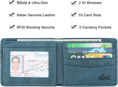 Wallet for Men-Genuine Leather RFID Blocking Bifold Stylish Wallet - Image 3