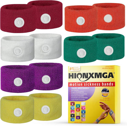 Motion Sickness Bands/Acupressure Nausea Wristband for Nausea,Sea Sickness Wristbands for Natural Relief of Morning Sickness,Dizziness, Motion Sickness(Car, Sea, Flying Travel Sickness)