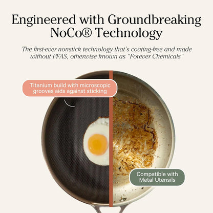 Our Place Titanium Pro Cookware Duo – Always Pan & Perfect Pot with Nonstick No-Coating Technology | Tri-Ply Titanium & Stainless Steel | Safe for Oven, Induction & All Cooktops up to 750°F | Gold