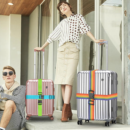 BILIONE Luggage Straps, 79" Long Belts Keep Suitcase Secure While Traveling, TSA Approved Add a Bag Premium Accessory for Travel Bag Closure (Pink, 4Pcs)