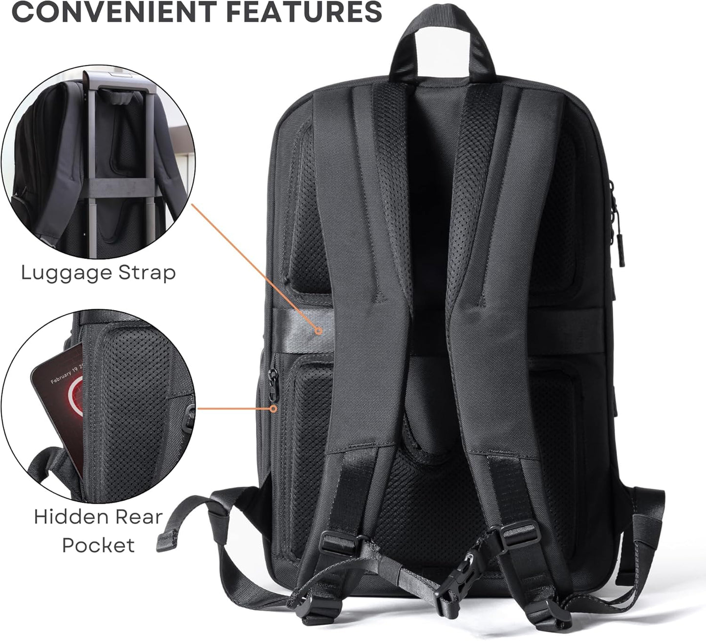 GOOTIUM Laptop Business Travel Backpack - TSA-Friendly Carry-On Luggage Boundless Collection Daypack for College, Commuting & Work
