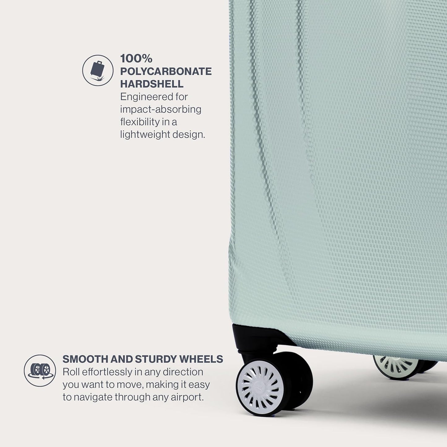 Travelpro Pathways 3 Hardside Expandable Luggage, 8 Spinner Wheels, Lightweight Hard Shell Suitcase, Cloud Grey, 3 Piece Set (21/25/28)