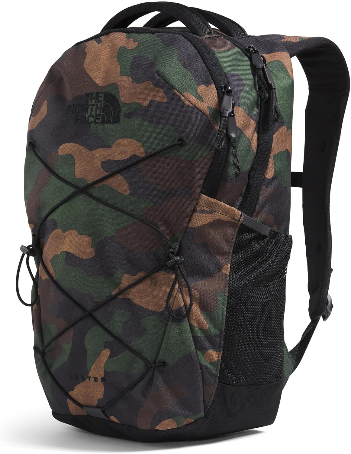 THE NORTH FACE Jester Everyday Laptop Backpack | Commuter Daypack with Water Repellent Finish, 16" Laptop Sleeve, Huge Main Compartment, TNF Black Camo/TNF Black, One Size