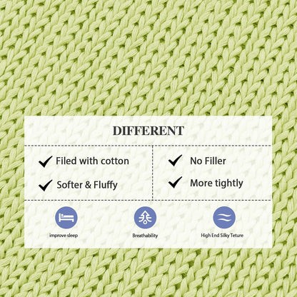 L'AGRATY Knitted Weighted Blanket - 50x60, 10lbs Cooling Chunky Knit Heavy Blanket for Adults, Braided Crochet Throw, Thick Cable Yarn, Machine Washable