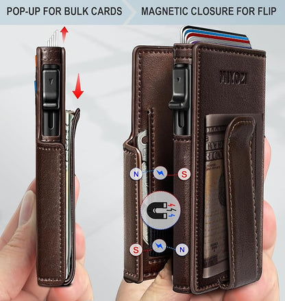 Wallet for Men with Money Clip Coins Pocket ID Window Gift Boxed, Slim Smart - Image 3