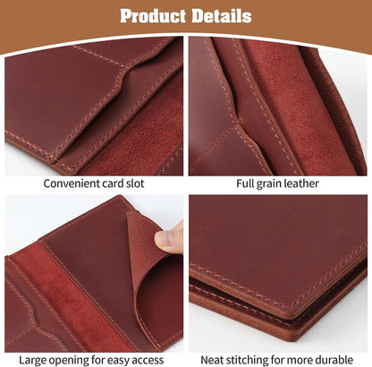 Jack&Chris Leather Passport Holder, Handmade Passport cover, Travel Wallet Cover Case for Men and Women, Leather Travel Documents Organizer Protector, JC107