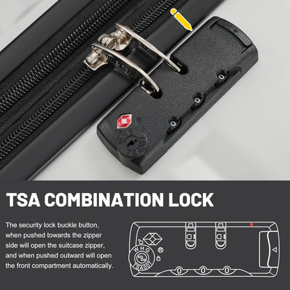 Merax Luggage Sets, Durable Hardshell 3 Piece Suitcase with Double Spinner Wheels and Handle Bags,Lightweight Carry on Luggage with TSA Lock,20+24+28 inches,White Grey