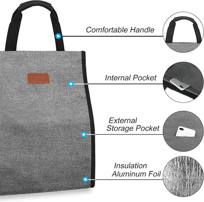 Lunch Bags for Women Insulated Reusable Lunch Tote - Image 3