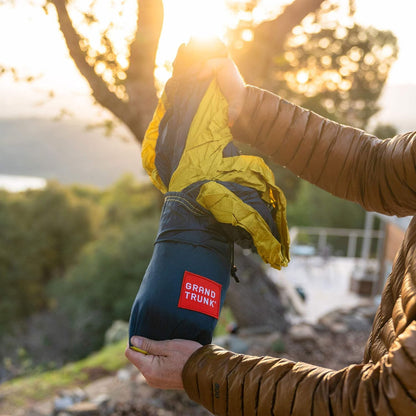 Grand Trunk Double Deluxe Parachute Nylon Hammock - 500lb Capacity Camping Hammock, 10.5x6.5ft, Lightweight & Durable (Olive Green/Khaki)