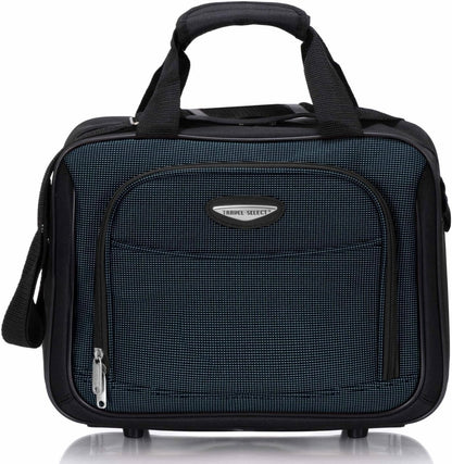 Travel Select Amsterdam 2-Piece Softside Expandable Rolling Luggage Set, 2-Wheel Suitcase with Travel Tote, Lightweight Durable Polyester, Navy