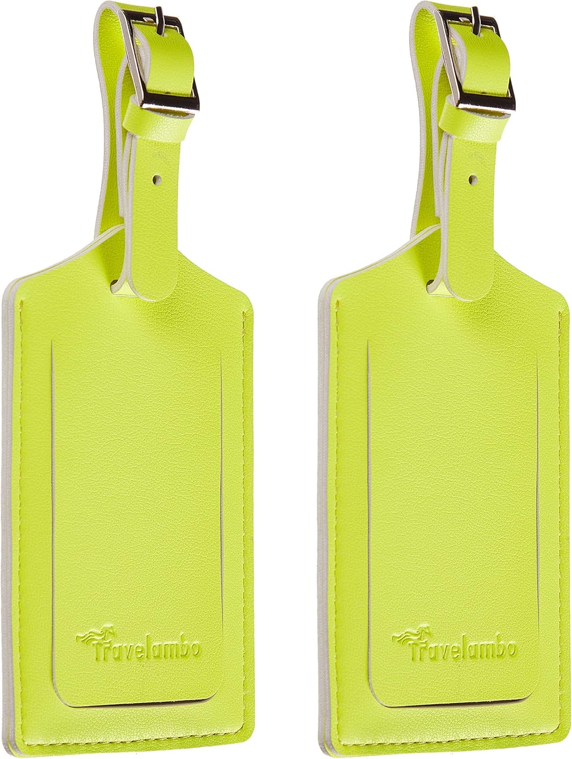 Travelambo Luggage Tags for Suitcases PU Leather Travel Tags Bag Tags Privacy Protection Travel Essentials