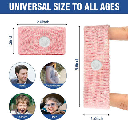 Motion Sickness Bands Anti Nausea Wristband for Adult and Kids Morning Sickness Relief for Pregnant Women Acupressure Nausea Relief for Car, Sea, Air Sickness - 2 Pairs Pink, Pink