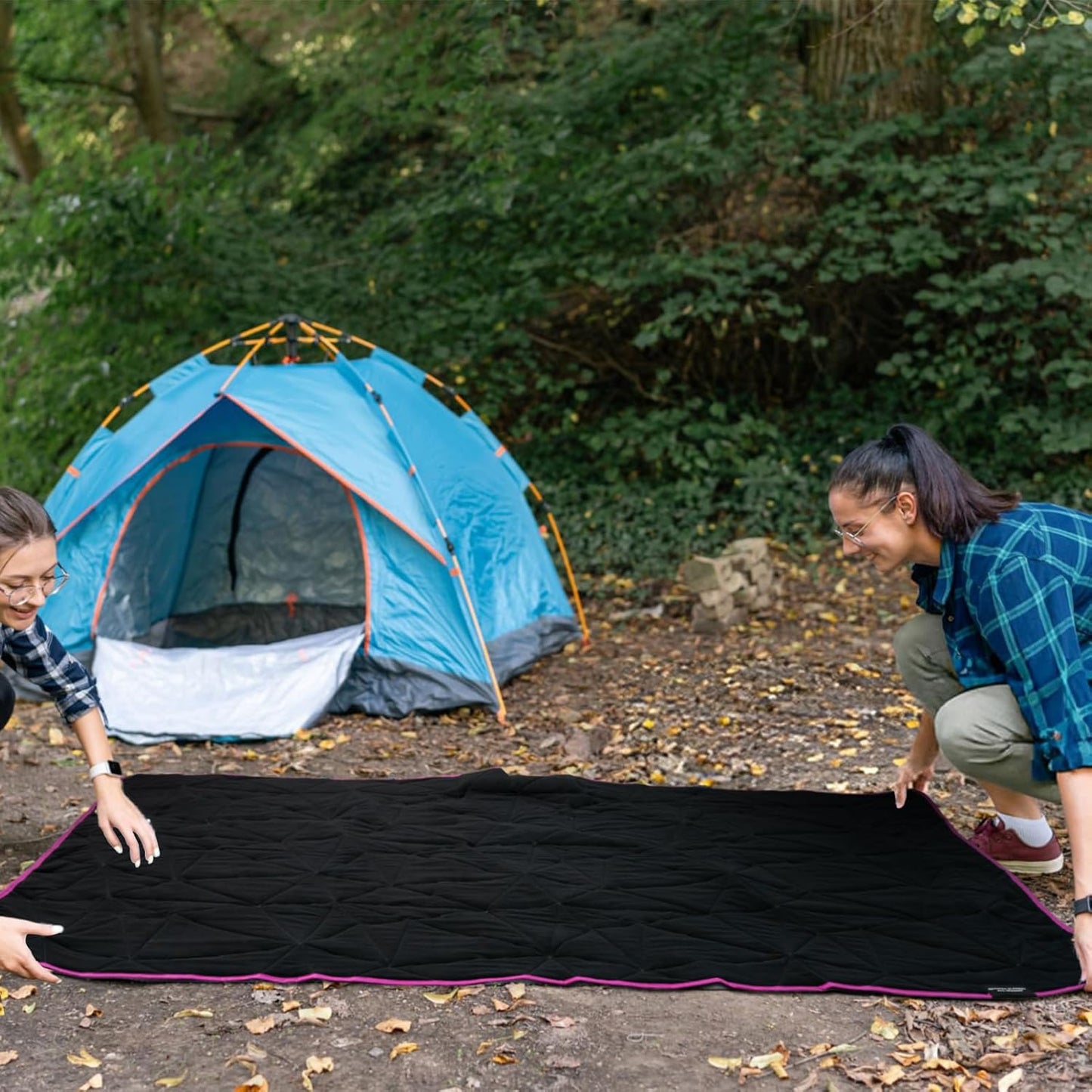 Outdoor Waterproof Blanket, Foldable Fleece Stadium Blanket for Outdoor Sports Event, Camping, Concerts, Car, Pet, Picnics - Windproof, Wearable, Machine Washable 80" x 58"