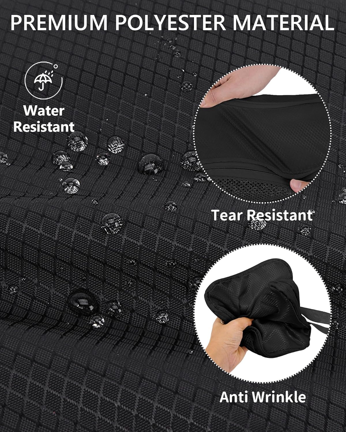 Compression Packing Cubes 12 Set, Suitcase Organizers, Extendable Packing Cubes, Black